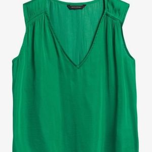 New Banana Republic Soft Satin V-Neck Top